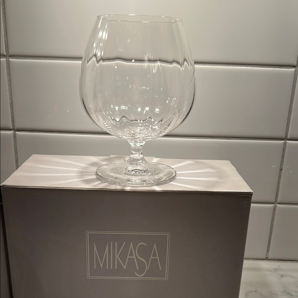 NEW Vintage Mikasa Clear Crystal Brandy Glasses Set of 6 - Picture 5 of 6